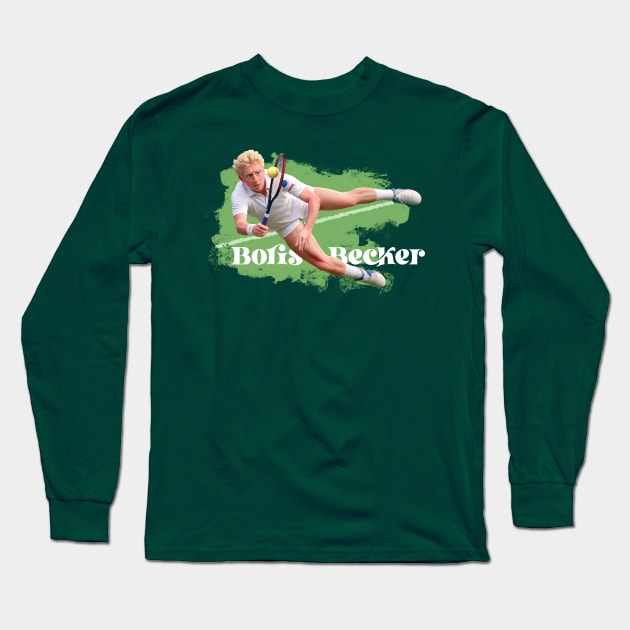 Boris Becker cartoon Long Sleeve T-Shirt by BAJAJU